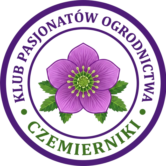 Odznaka Klubu Pasjonatów Ogrodnictwa Czemierniki: kwiat ciemiernika